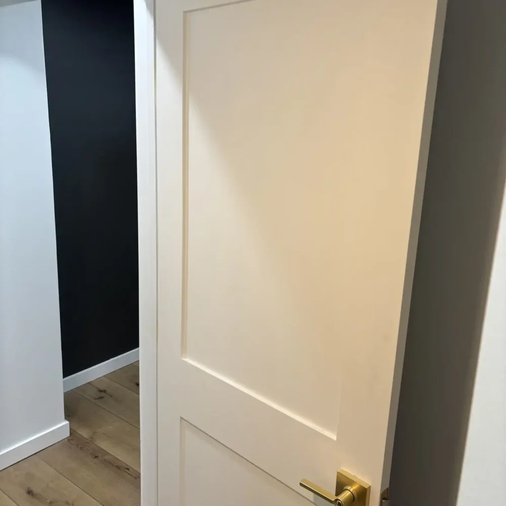 White Door with Gold Finishes